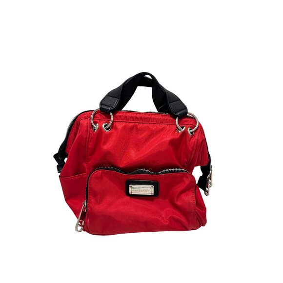 Madden Girl Red Backpack Purse Mini Small Nylon Zipper Pockets Handles - Picture 1 of 9